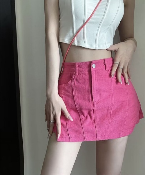 Miniministore（ミニミニストア）の「インナーパンツ付きキュロットミニスカート（その他パンツ・レディース・ホワイト/ブルー/ダークグレー/フューシャピンク・S/M/L）」の15枚目の写真