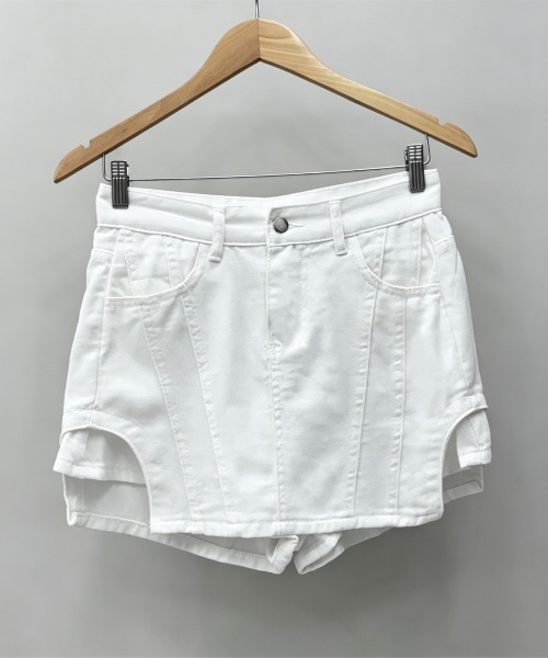 Miniministore（ミニミニストア）の「インナーパンツ付きキュロットミニスカート（その他パンツ・レディース・ホワイト/ブルー/ダークグレー/フューシャピンク・S/M/L）」の19枚目の写真