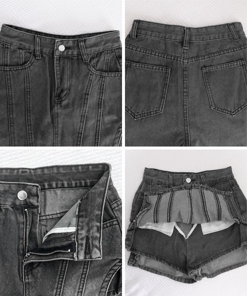 Miniministore（ミニミニストア）の「インナーパンツ付きキュロットミニスカート（その他パンツ・レディース・ホワイト/ブルー/ダークグレー/フューシャピンク・S/M/L）」の21枚目の写真