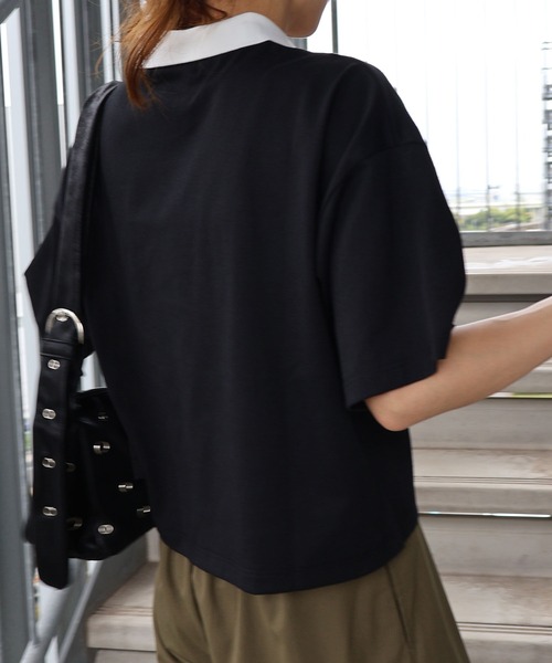 SpRay（スプレイ）の「カレッジポロ（ポロシャツ・レディース・チャコールグレー/オフホワイト/ネイビー/レッド/ブラック・FREE）」の22枚目の写真