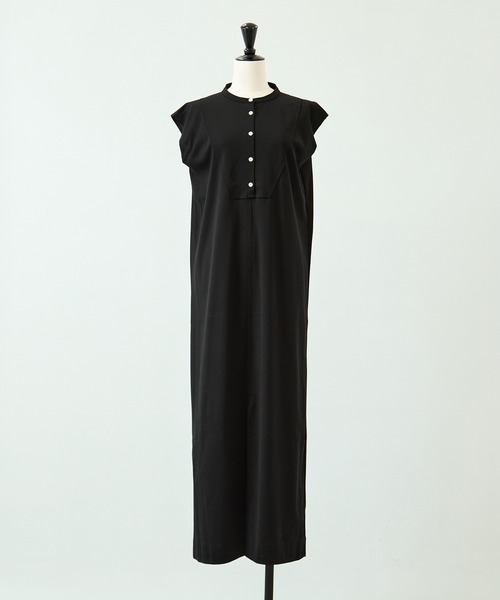 WRAPINKNOT（ラッピンノット）の「[WRAPINKNOT/ラッピンノット]Sanfokin Cotton Bosom sleeveless dress（ワンピース・レディース・ブラック/ブラウン・000/1）」の5枚目の写真