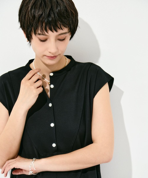 WRAPINKNOT（ラッピンノット）の「[WRAPINKNOT/ラッピンノット]Sanfokin Cotton Bosom sleeveless dress（ワンピース・レディース・ブラック/ブラウン・000/1）」の22枚目の写真