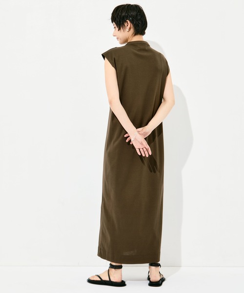 WRAPINKNOT（ラッピンノット）の「[WRAPINKNOT/ラッピンノット]Sanfokin Cotton Bosom sleeveless dress（ワンピース・レディース・ブラック/ブラウン・000/1）」の9枚目の写真