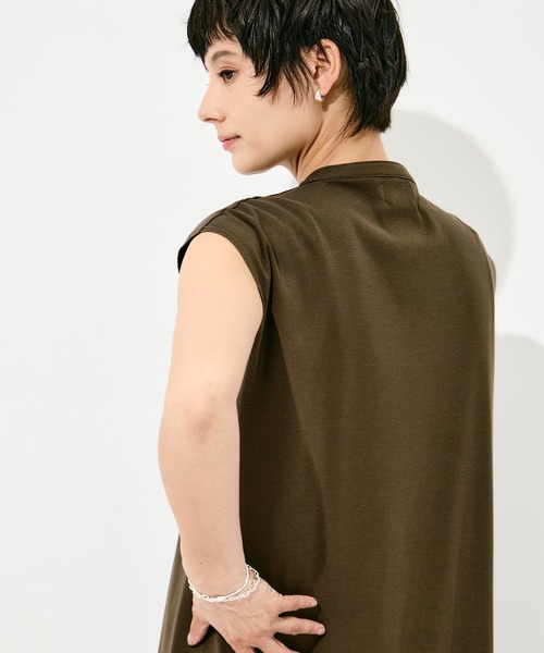 WRAPINKNOT（ラッピンノット）の「[WRAPINKNOT/ラッピンノット]Sanfokin Cotton Bosom sleeveless dress（ワンピース・レディース・ブラック/ブラウン・000/1）」の10枚目の写真