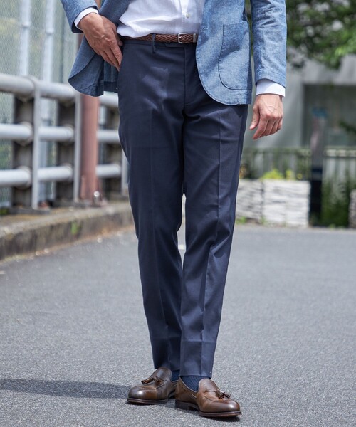 SHIPS(シップス)の「SHIPS:〈FUNCTION〉COOLMOTION(R) メッシュ サイドシャーリング スラックス(スラックス・メンズ・チャコールグレー/ネイビー/カーキ・46/44/50/48)」の1枚目の写真