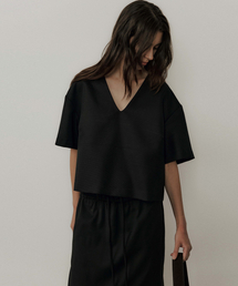 Deep V Blouse_Black