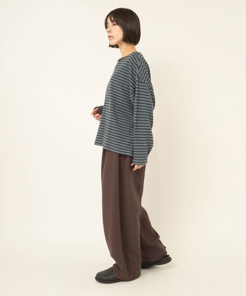 RNA-N(アールエヌエーエヌ)の「M2700 ブロックインレイボーダープルオーバー(Tシャツ/カットソー・レディース・レッド/グリーン/ネイビー・FREE)」の10枚目の写真