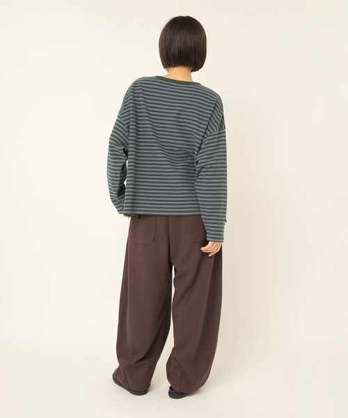 RNA-N(アールエヌエーエヌ)の「M2700 ブロックインレイボーダープルオーバー(Tシャツ/カットソー・レディース・レッド/グリーン/ネイビー・FREE)」の11枚目の写真