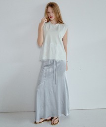ソリッドサテンマキシスカート / Solid Satin Maxi Skirt