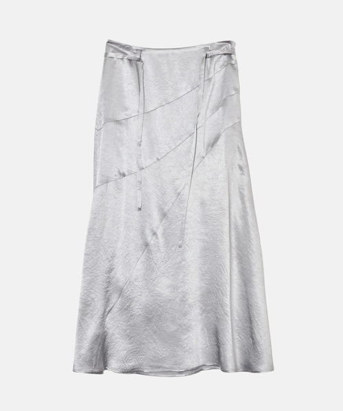LE CIEL BLEU（ルシェルブルー）の「ソリッドサテンマキシスカート / Solid Satin Maxi Skirt（スカート・レディース・シルバー/ブラック・34/38/36）」の15枚目の写真