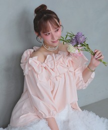 オフショル」に該当するシャツ/ブラウス（ピンク/桃色系）ファッション