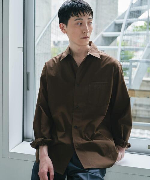 URBAN RESEARCH DOORS(アーバンリサーチドアーズ)の「『速乾/イージーケア/UVカット』『URTECH』Aircare ロングスリーブシャツ(シャツ/ブラウス・メンズ・ネイビー/チャコールグレー/ブラウン・LARGE/MEDIUM)」の16枚目の写真