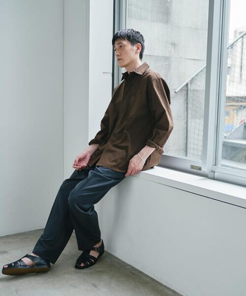 URBAN RESEARCH DOORS(アーバンリサーチドアーズ)の「『速乾/イージーケア/UVカット』『URTECH』Aircare ロングスリーブシャツ(シャツ/ブラウス・メンズ・ネイビー/チャコールグレー/ブラウン・LARGE/MEDIUM)」の17枚目の写真