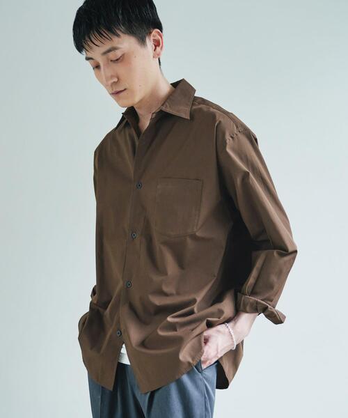 URBAN RESEARCH DOORS(アーバンリサーチドアーズ)の「『速乾/イージーケア/UVカット』『URTECH』Aircare ロングスリーブシャツ(シャツ/ブラウス・メンズ・ネイビー/チャコールグレー/ブラウン・LARGE/MEDIUM)」の20枚目の写真