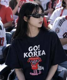 [ナインティミニット x ベルニ] GO コリア 半袖Tシャツ (ネイビー)