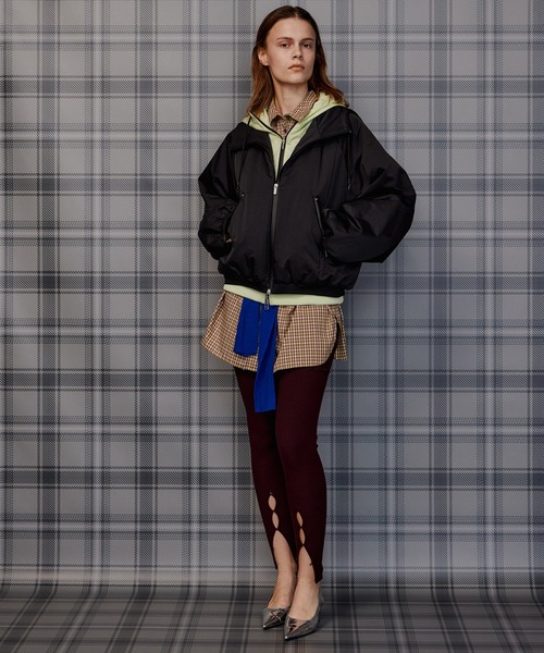 MAISON SPECIAL(メゾンスペシャル)の「Multi-Apron Oversized Check Shirt/マルチエプロンオーバーチェックシャツ(シャツ/ブラウス・レディース・ブラック/ピンク/ライム・FREE)」の6枚目の写真