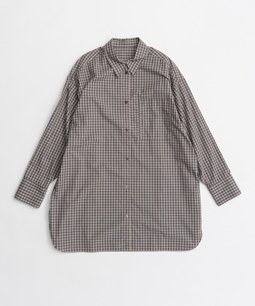 MAISON SPECIAL(メゾンスペシャル)の「Multi-Apron Oversized Check Shirt/マルチエプロンオーバーチェックシャツ(シャツ/ブラウス・レディース・ブラック/ピンク/ライム・FREE)」の21枚目の写真