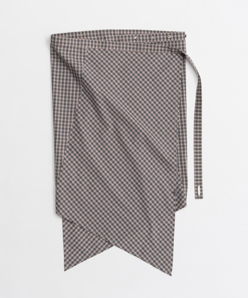 MAISON SPECIAL(メゾンスペシャル)の「Multi-Apron Oversized Check Shirt/マルチエプロンオーバーチェックシャツ(シャツ/ブラウス・レディース・ブラック/ピンク/ライム・FREE)」の22枚目の写真