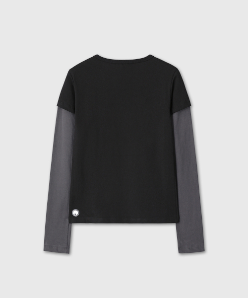 MIUKI(ミユキ)の「Miyu Layered Long Sleeve (Black)(Tシャツ/カットソー・レディース・その他・1/2)」の5枚目の写真