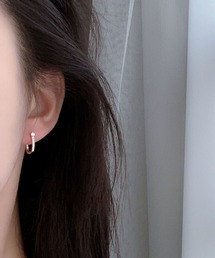 一粒石馬蹄フープピアス アレルギー対応