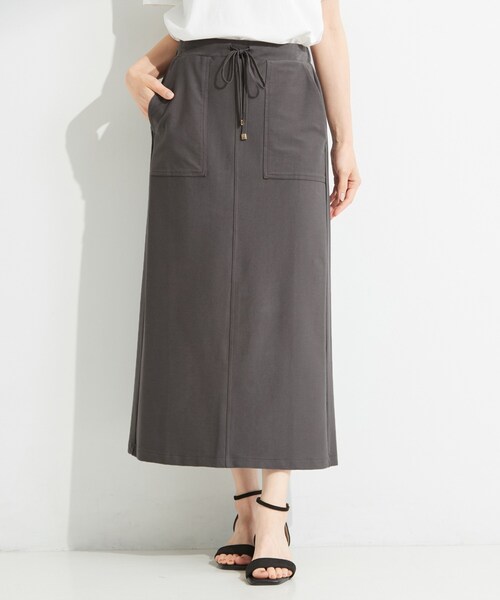 SHOO・LA・RUE(シューラルー)の「ツイル調ストレッチベイカースカート(スカート・レディース・チャコールグレー/ダークブラウン・03/02/01/04)」の3枚目の写真