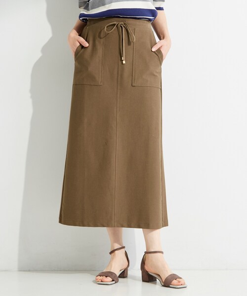 SHOO・LA・RUE(シューラルー)の「ツイル調ストレッチベイカースカート(スカート・レディース・チャコールグレー/ダークブラウン・03/02/01/04)」の7枚目の写真
