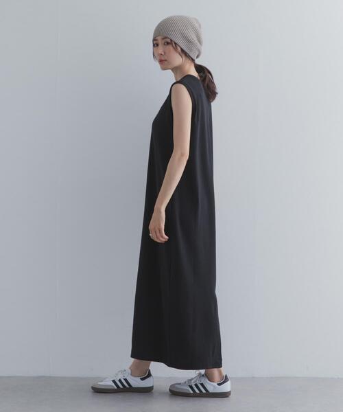 URBAN RESEARCH DOORS(アーバンリサーチドアーズ)の「ノースリーブカットリブワンピース | カットワンピ/サマーワンピ/大人カジュアル/リラクシー(ワンピース・レディース・チャコールグレー/ブラック・FREE)」の16枚目の写真