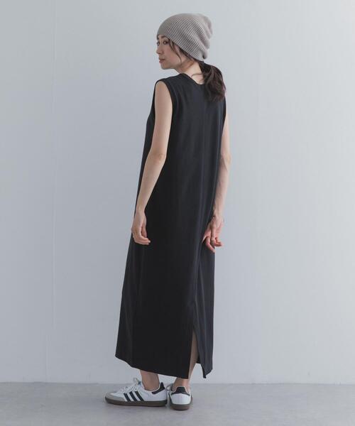 URBAN RESEARCH DOORS(アーバンリサーチドアーズ)の「ノースリーブカットリブワンピース | カットワンピ/サマーワンピ/大人カジュアル/リラクシー(ワンピース・レディース・チャコールグレー/ブラック・FREE)」の17枚目の写真