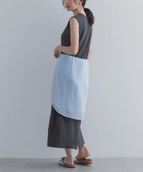 URBAN RESEARCH DOORS(アーバンリサーチドアーズ)の「ノースリーブカットリブワンピース | カットワンピ/サマーワンピ/大人カジュアル/リラクシー(ワンピース・レディース・チャコールグレー/ブラック・FREE)」の8枚目の写真