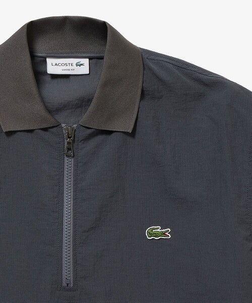 LACOSTE（ラコステ）の「シアーメッシュ ハーフジップポロシャツ（ポロシャツ・メンズ・ブラウン/ブラック/チャコール・3/4/2/5）」の17枚目の写真