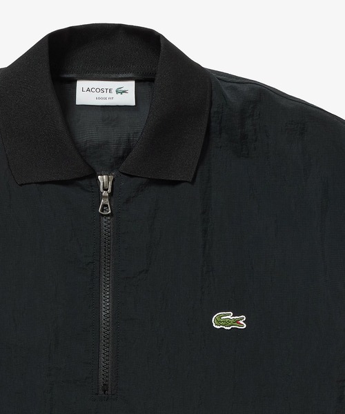 LACOSTE（ラコステ）の「シアーメッシュ ハーフジップポロシャツ（ポロシャツ・メンズ・ブラウン/ブラック/チャコール・3/4/2/5）」の6枚目の写真