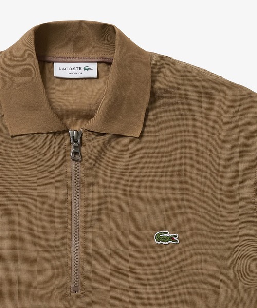 LACOSTE（ラコステ）の「シアーメッシュ ハーフジップポロシャツ（ポロシャツ・メンズ・ブラウン/ブラック/チャコール・3/4/2/5）」の10枚目の写真