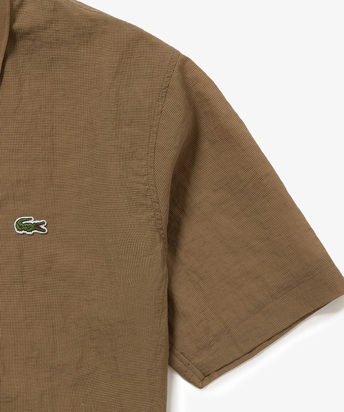 LACOSTE（ラコステ）の「シアーメッシュ ハーフジップポロシャツ（ポロシャツ・メンズ・ブラウン/ブラック/チャコール・3/4/2/5）」の12枚目の写真