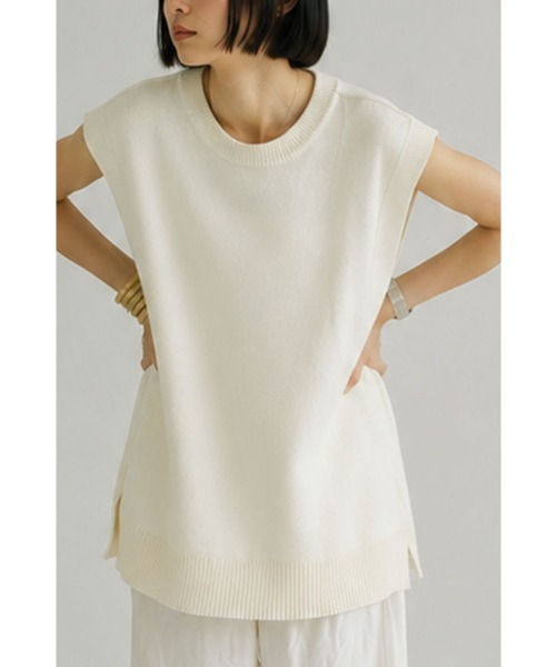 marjour(マージュール)の「LONG SUMMER KNIT PULLOVER(ニット/セーター・レディース・アイボリー/チャコールグレー・M)」の20枚目の写真