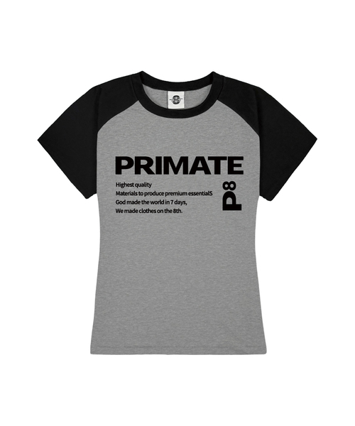 PRIMATE（プライメイト）の「SEVEN レディース スリムフィット ラグラン半袖Tシャツ 5 COLORS（Tシャツ/カットソー・レディース・ブラック/ワイン/ネイビー/グリーン/ミックスグレー・FREE）」の2枚目の写真