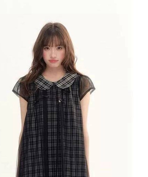 almo（アルモ）の「【portulaca】レトロガーリー丸襟ドールミニワンピース（ワンピース・レディース・チェック・FREE）」の10枚目の写真