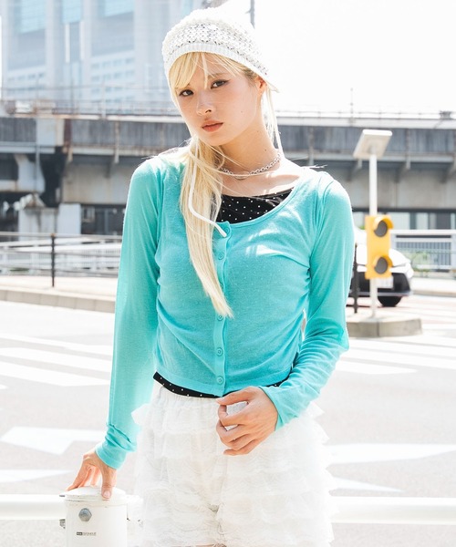 WEGO(ウィゴー)の「WEGO/【26年秋冬新作】カーデレイヤードロンT(Tシャツ/カットソー・レディース・その他1/ブラウン/ブルー系その他/杢グレー/その他2/ピンク/その他3・FREE)」の15枚目の写真