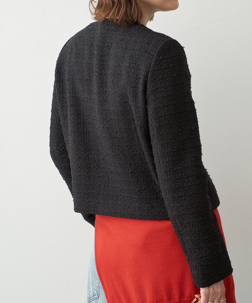 Deuxieme Classe(ドゥーズィエムクラス)の「*Tweed ブレザー(ノーカラージャケット・レディース・ブラック・36/38)」の17枚目の写真