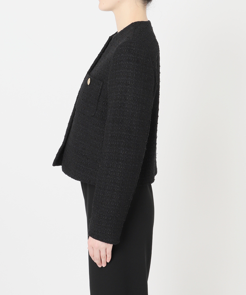 Deuxieme Classe(ドゥーズィエムクラス)の「*Tweed ブレザー(ノーカラージャケット・レディース・ブラック・36/38)」の6枚目の写真