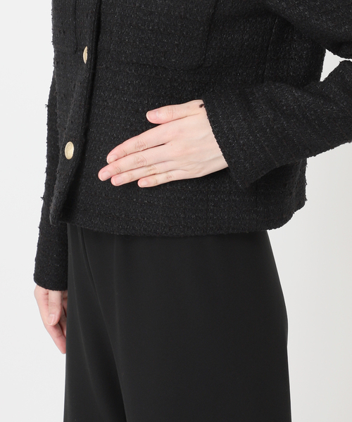 Deuxieme Classe(ドゥーズィエムクラス)の「*Tweed ブレザー(ノーカラージャケット・レディース・ブラック・36/38)」の10枚目の写真