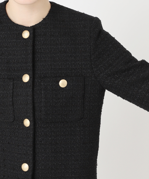 Deuxieme Classe(ドゥーズィエムクラス)の「*Tweed ブレザー(ノーカラージャケット・レディース・ブラック・36/38)」の11枚目の写真
