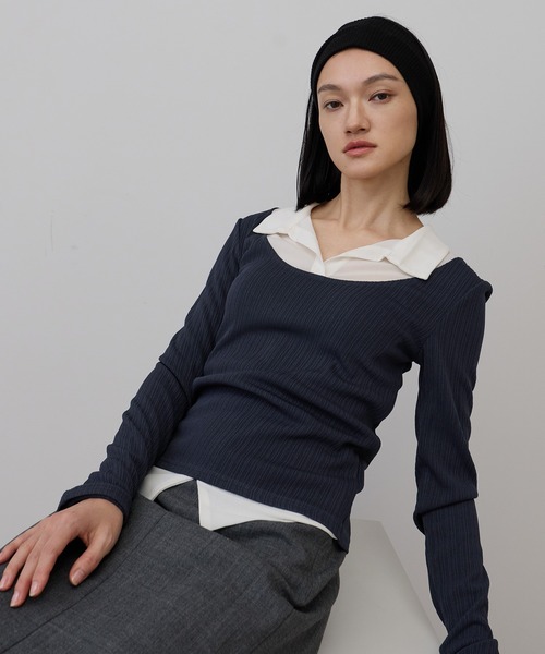 leimn(レイムン)の「ツートーンレイヤートップス(Tシャツ/カットソー・レディース・ブラック・FREE)」の20枚目の写真
