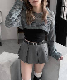 【jiasecond.】クロップドメッシュトップス / トップス フーディー レイヤード メッシュ クロップド ルーズ ブラック カーキ グレー ZOZOTOWN限定