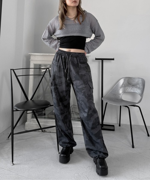 jiasecond.(ジアセカンド)の「【jiasecond.】クロップドメッシュトップス / トップス フーディー レイヤード メッシュ クロップド ルーズ ブラック カーキ グレー ZOZOTOWN限定(その他トップス・レディース・ブラック/グレー/カーキ・FREE)」の17枚目の写真