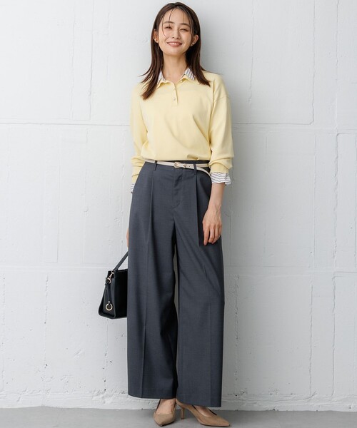 組曲(クミキョク)の「ハンサムツイル ワイドパンツ(その他パンツ・レディース・ライトグレー系/ブラック系/ブラック系3/グレー系・1/2/3)」の22枚目の写真