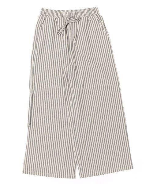 CECIL McBEE(セシルマクビー)の「【CECIL McBEE】麻混ストライプワイドイージーパンツ(その他パンツ・レディース・ブラック・MEDIUM/LARGE)」の1枚目の写真