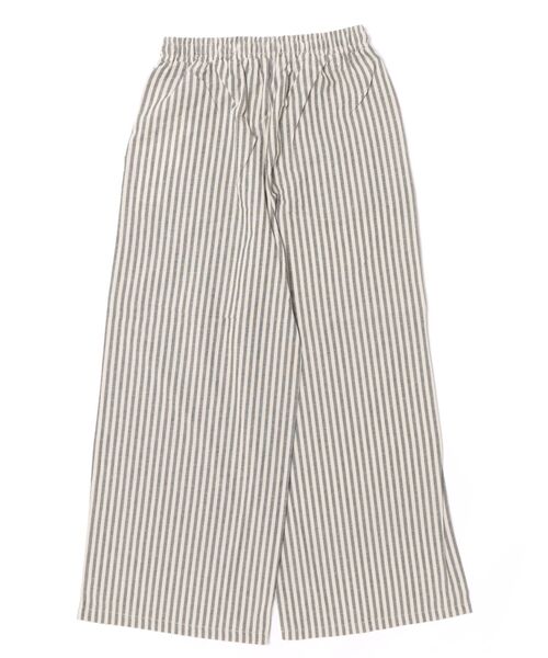 CECIL McBEE(セシルマクビー)の「【CECIL McBEE】麻混ストライプワイドイージーパンツ(その他パンツ・レディース・ブラック・MEDIUM/LARGE)」の2枚目の写真