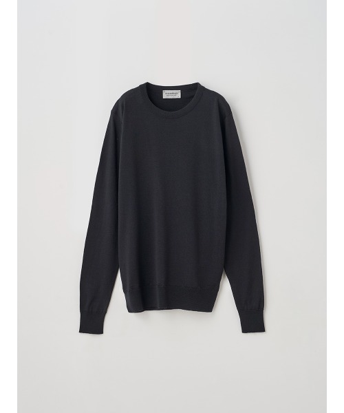 JOHN SMEDLEY(ジョンスメドレー)の「クルーネック長袖ニットプルオーバー(ニット/セーター・レディース・ブラック・M)」の1枚目の写真