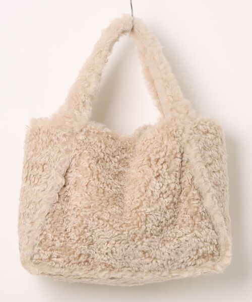 STELLA McCARTNEY(ステラマッカートニー)の「Logo Tote Bag Eco Alter Shearling / ロゴ トートバッグ エコ オルター シアリング(トートバッグ・レディース・オートミール・ONE SIZE)」の2枚目の写真