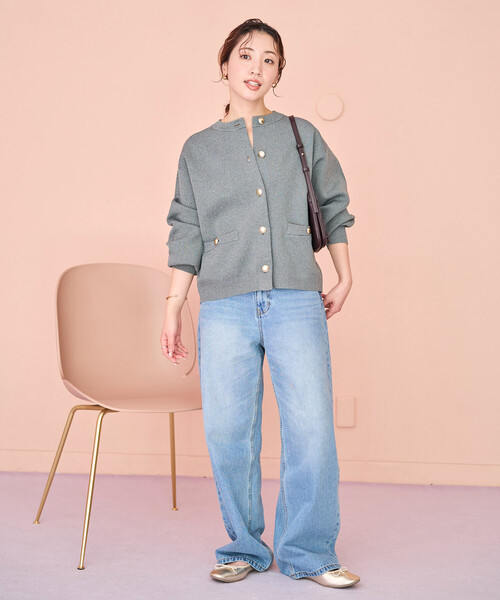 FREAK'S STORE(フリークスストア)の「限定展開 金ボタン ニット カーディガン(カーディガン/ボレロ・レディース・キャメル/ブラック/オフホワイト/ネイビー/グレー/レッド/ブラウン・フリ-)」の15枚目の写真